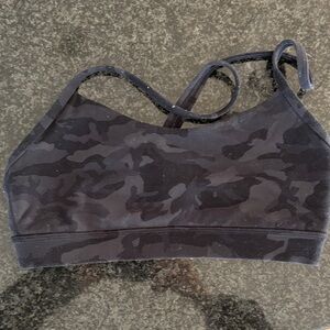 Lululemon Athletica Black Camouflage Sports Bra